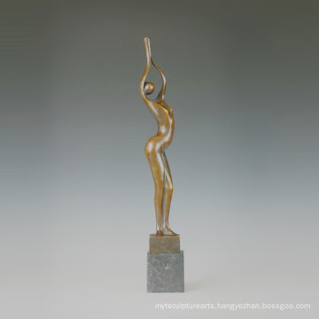 Abstarct Statue Dancer Bronze Sculpture, Milo Tple-039